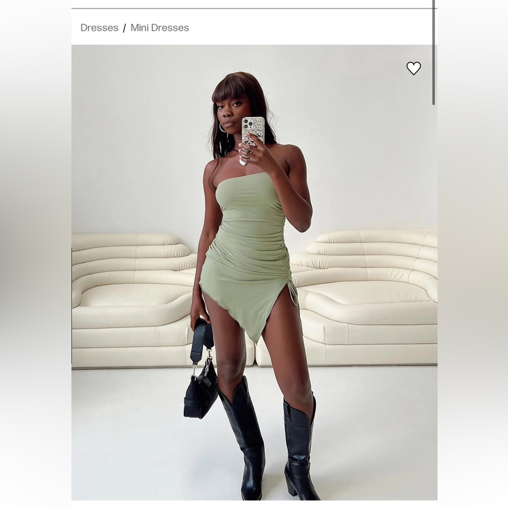 Princess Polly Sage Strapless Dress